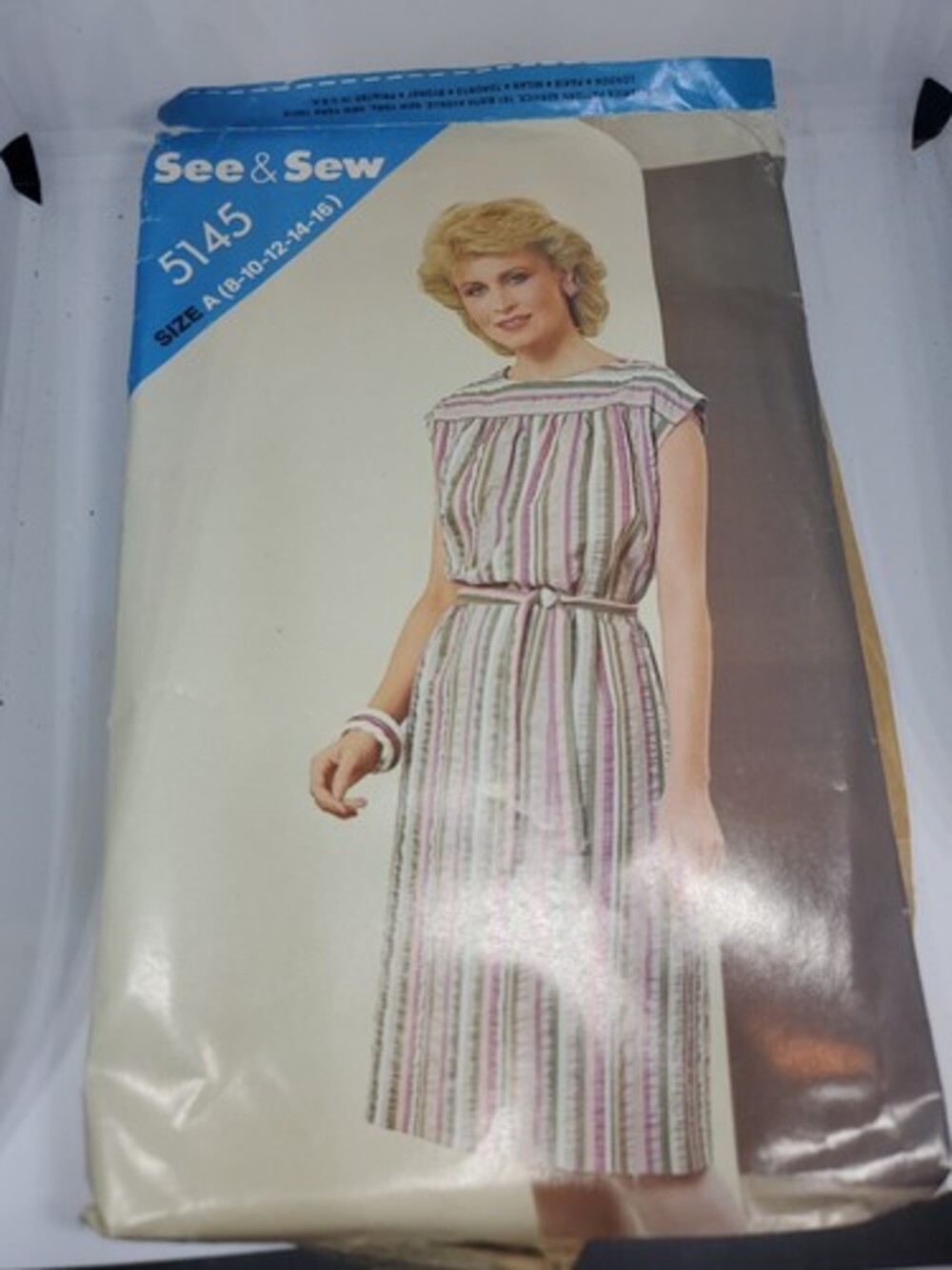1980 See & Sew 5145 Vintage Sewing Patterns Women Dress Size A 8 10 12 14 16